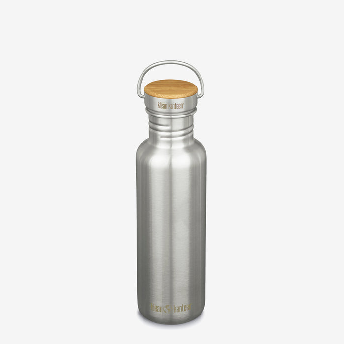 Klean Kanteen 27oz Reflect With Bamboo Cap Mirrored