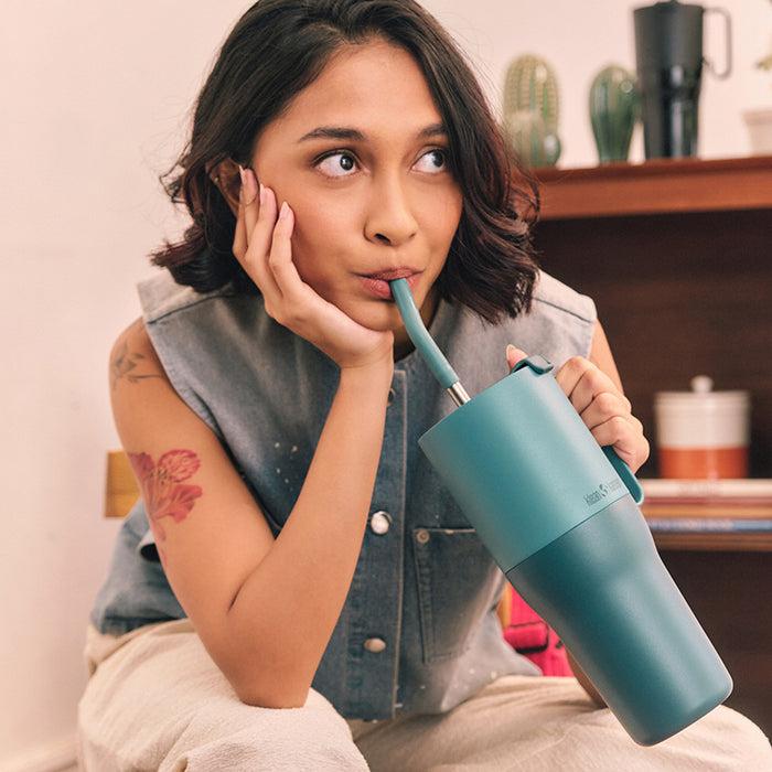 Klean Kanteen 36oz Rise Tumbler With Straw Lid Turquoise Kaleidoscope
