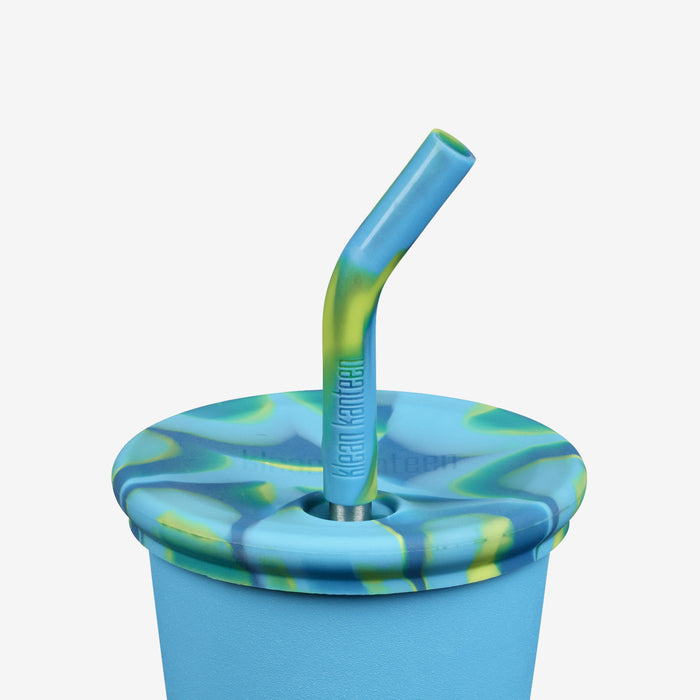 Klean Kanteen Kid's Cup Straw Lid 2-Pack Pink Tie Dye