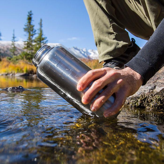 Klean Kanteen 40oz Wide With Loop Cap Brushed