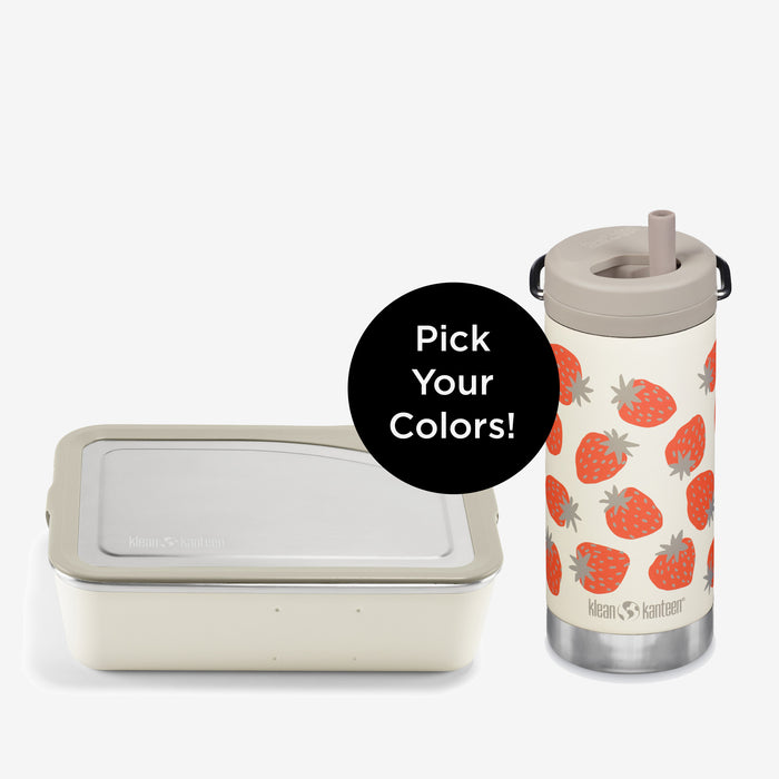 klean kanteen Kid's Lunch Box and Water Bottle Set