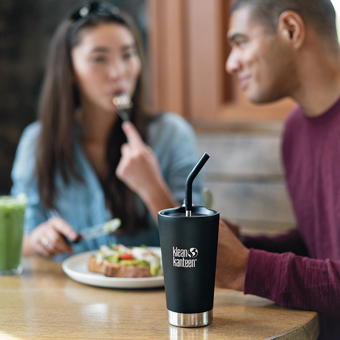 Klean Kanteen Straw 2-Pack With Brush - Black