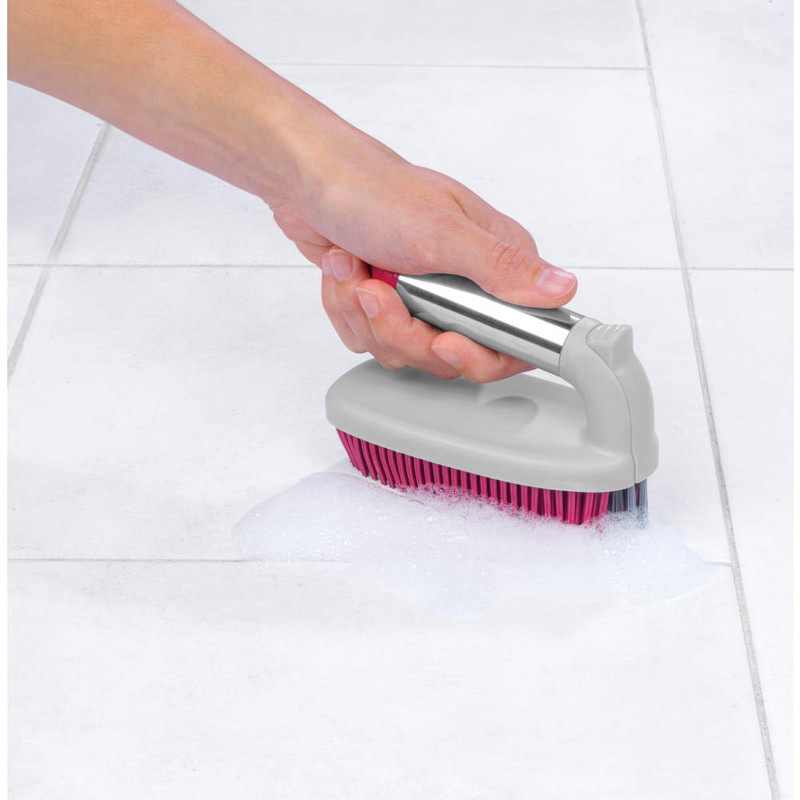 Kleeneze 2 In 1 Rubber Head Scrubbing Brush Pink/Grey