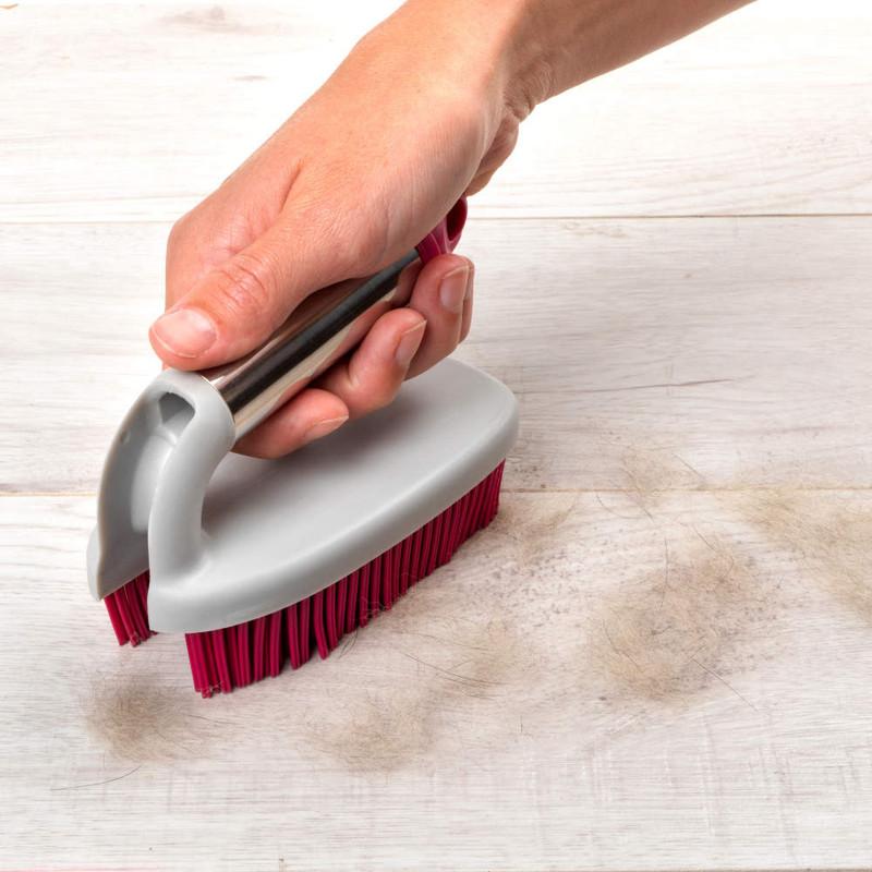 Kleeneze 2 In 1 Rubber Head Scrubbing Brush Pink/Grey