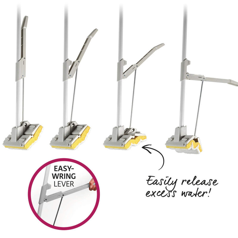 Kleeneze Anti-Bac Sponge Mop With Refill Treated With Anti-Bac
