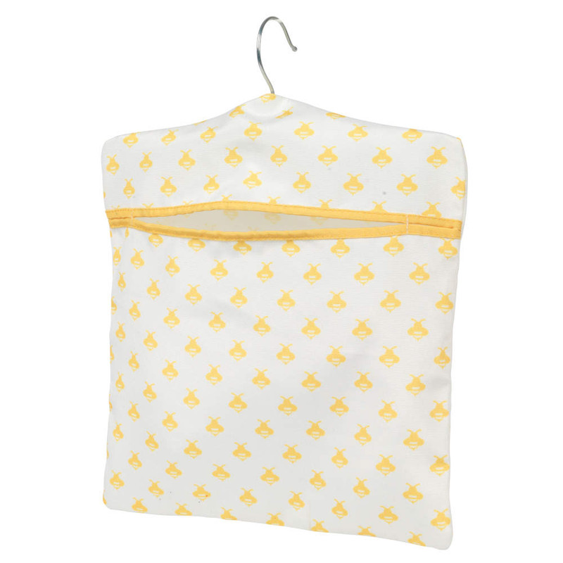 kleeneze Busy Bee Peg Bag Holds Up to 50 Pegs Yellow/White