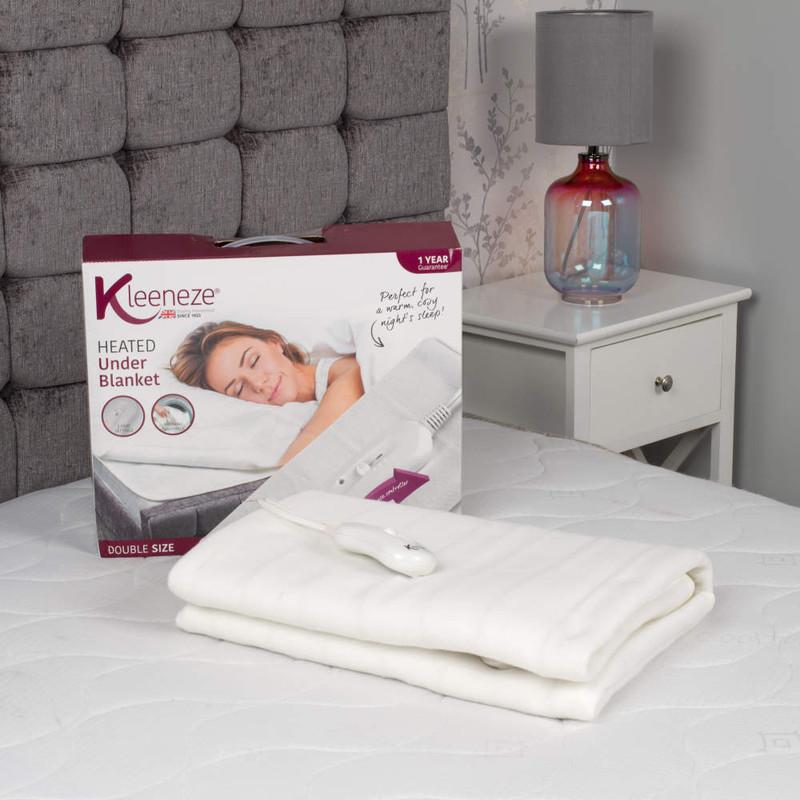Kleeneze Electric Heated Under Blanket 2 Pack For Double Beds