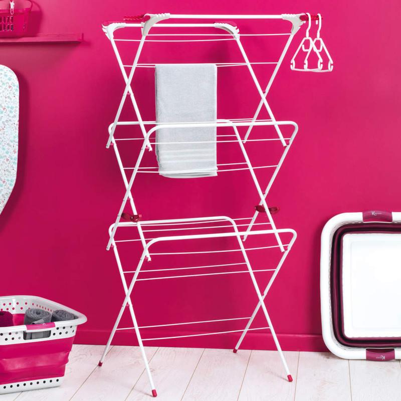 Kleeneze Elegant Three-Tier Clothes Airer 64 X 45 X 138 Cm