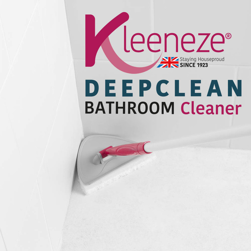 Kleeneze Extendable Handle Multipurpose Bathroom Cleaner Grey/Pink