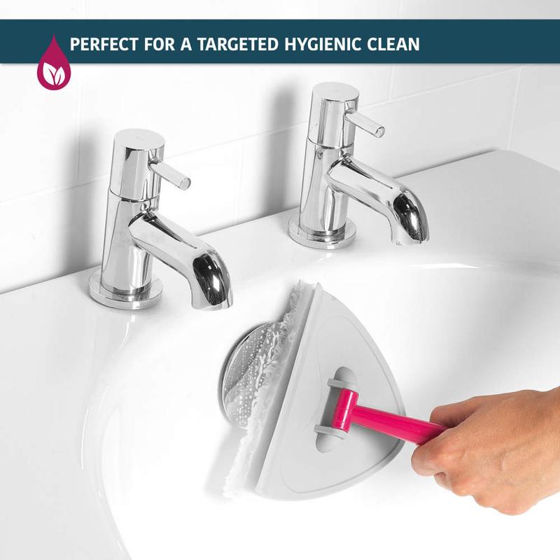 Kleeneze Extendable Handle Multipurpose Bathroom Cleaner Grey/Pink