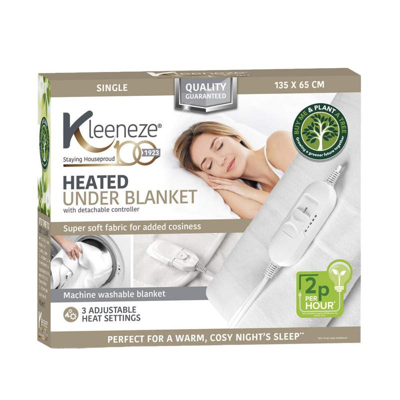 Kleeneze Heated Underblanket – For Single Beds 135 X 65cm