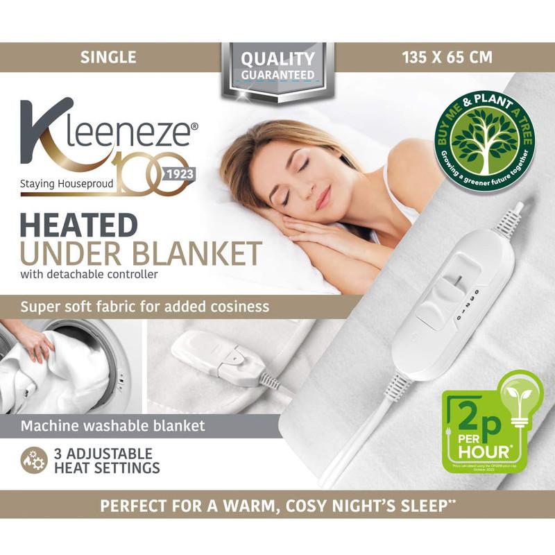 Kleeneze Heated Underblanket Set Of 2 For Single Beds