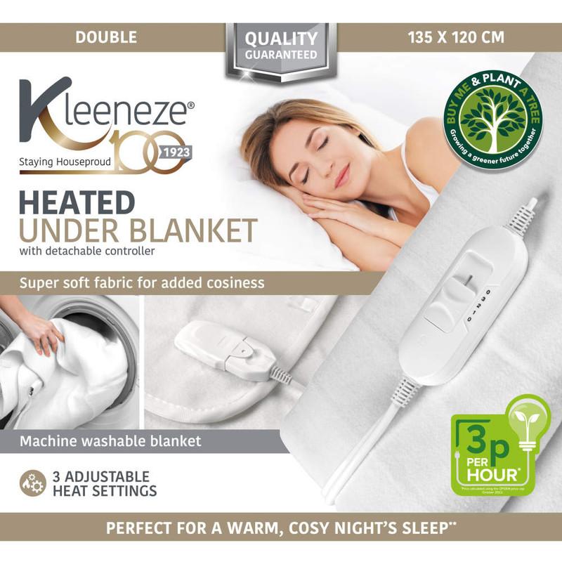 Kleeneze Heated Underblanket Set Of 3 For Double Beds