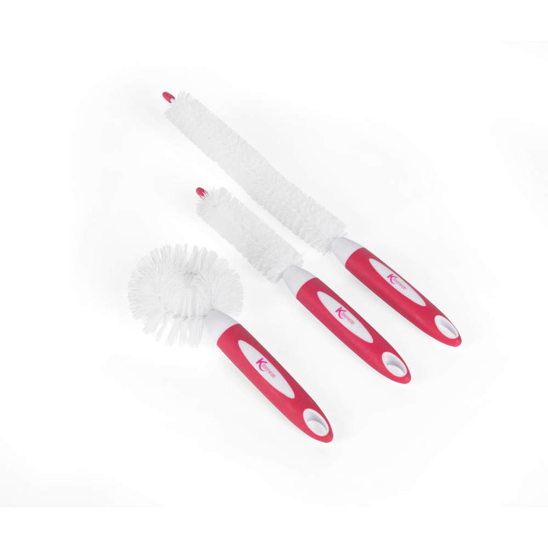 kleeneze 3 Pack Bottle Brushes Pink/White kleeneze 3 Pack Bottle Brushes Pink/White