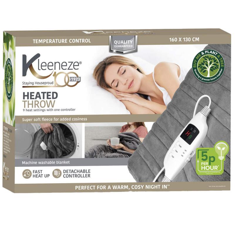 Kleeneze Heated Blanket Throw 2 Pack