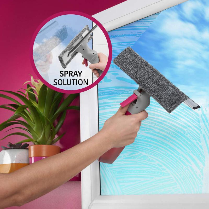 Kleeneze Spray Window Cleaning Wiper White/Pink