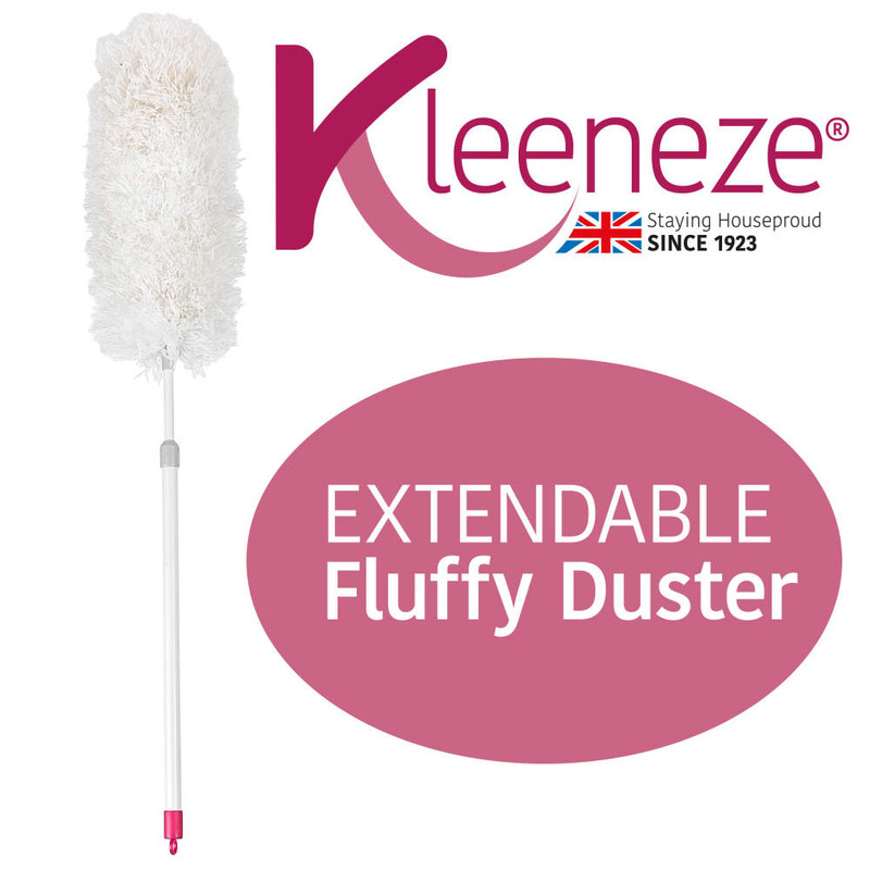 Kleeneze Telescopic Fluffy Duster Grey/Pink
