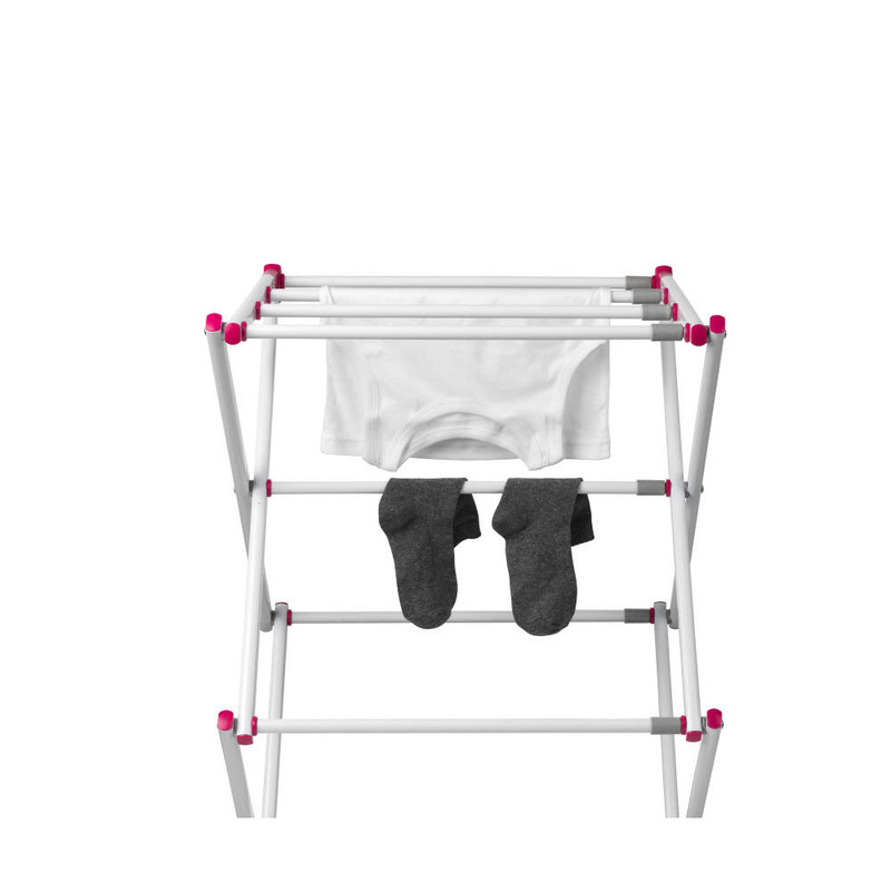 Kleeneze Three-Tier Clothes Airer Pink/White