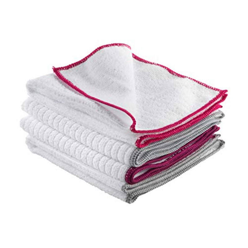 kleeneze Microfibre Antibac Dish Cloths Pack of 4 Pink