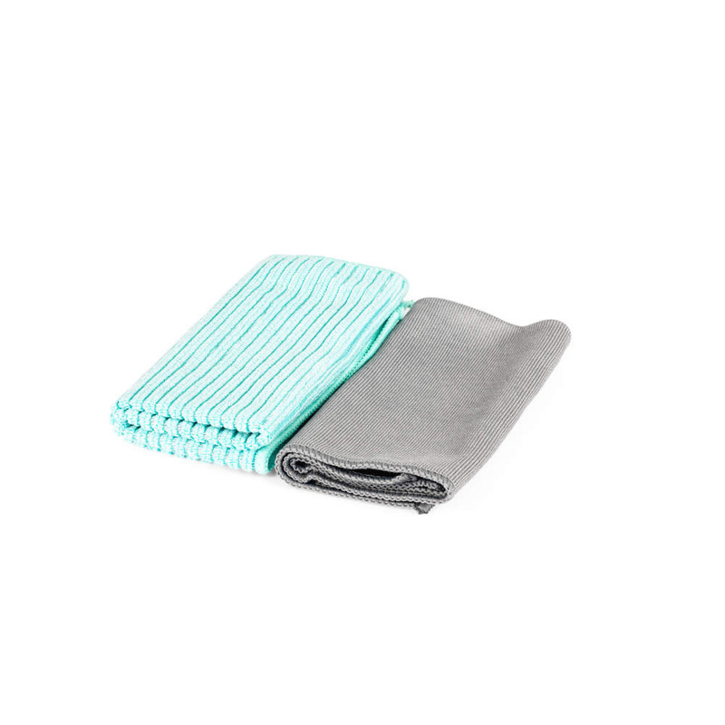 kleeneze Microfibre Glass and Window Cloths for Cleaning and Removing Bacteria Pack of 2 Grey and Aqua kleeneze Microfibre Glass and Window Cloths for Cleaning and Removing Bacteria Pack of 2 Grey and Aqua