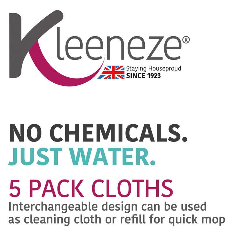 Kleeneze No Chemical Cleaning Cloths - Pack Of 5 Mop Refill Cloths