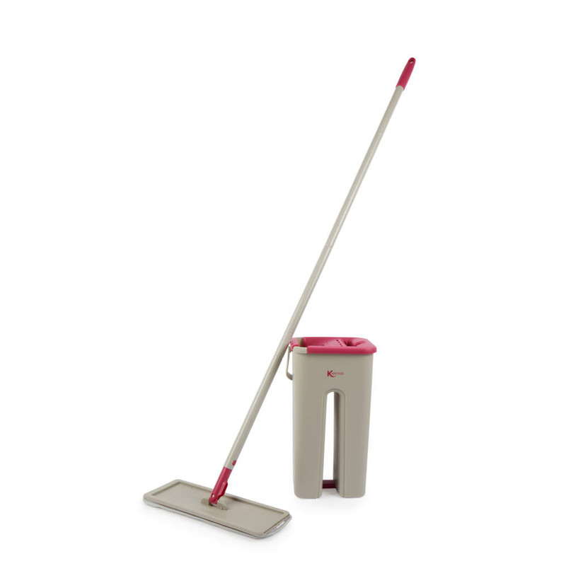 kleeneze No Chemical Cleaning Flat Mop & Bucket Set – Microfibre Technology