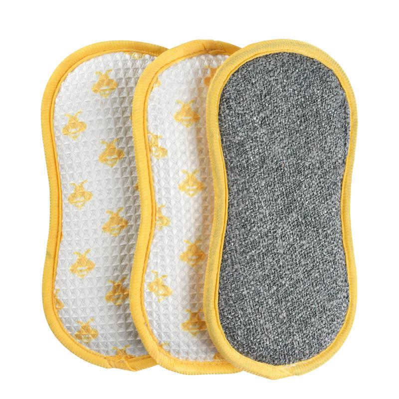 kleeneze Pack of 3 Anti-Bac Busy Bee Cleaning Pads Treated with Anti-Bac Protection Perfect for Removing Tough Stains