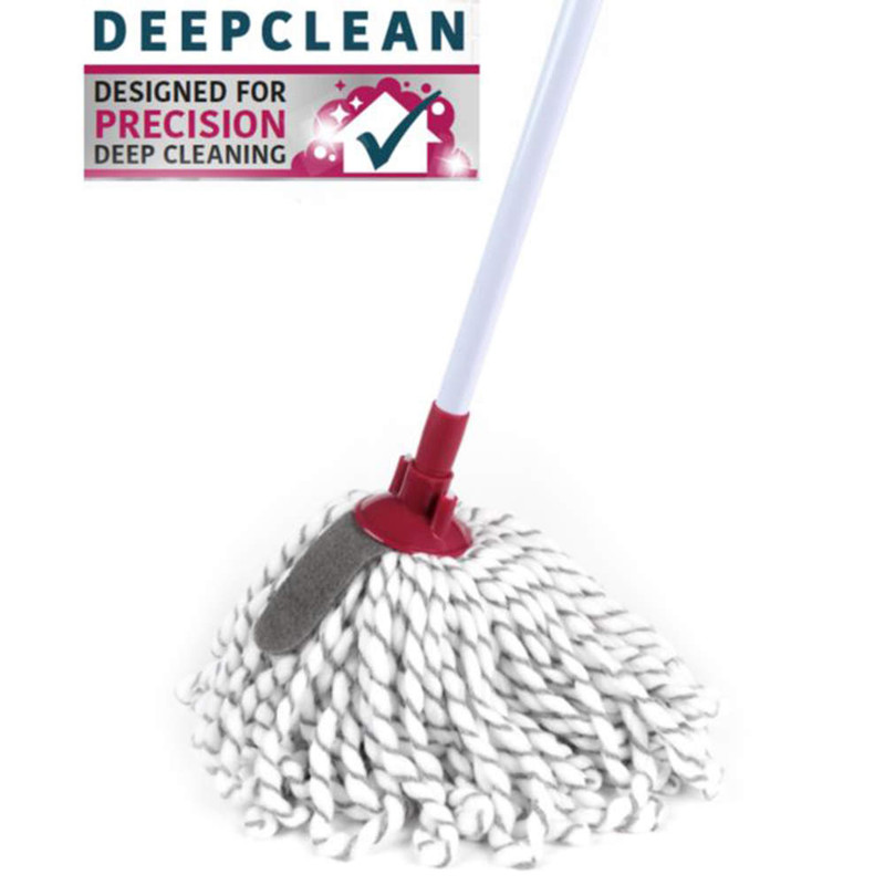 Kleeneze Power Clean Scrub Mop And Refill Head - Extendable Handle