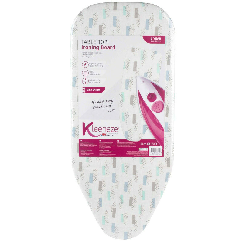 Kleeneze Table Top Ironing Board With Cotton Cover Elise