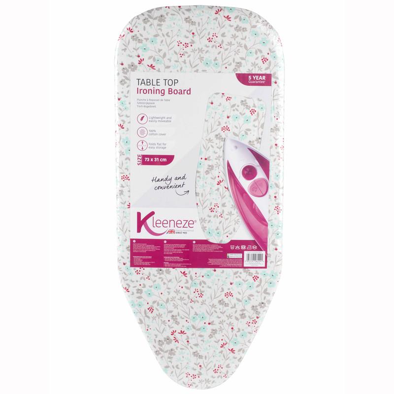 Kleeneze Table Top Ironing Board With Cotton Cover Ruby