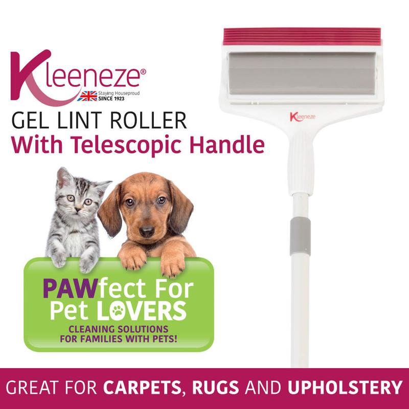 Kleeneze TPR Gel Lint Roller With Telescopic Handle