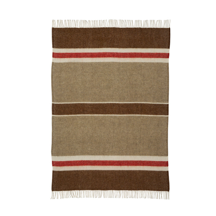 klippan yllefabrik Gotland Stripe midi Brown/Beige/Red
