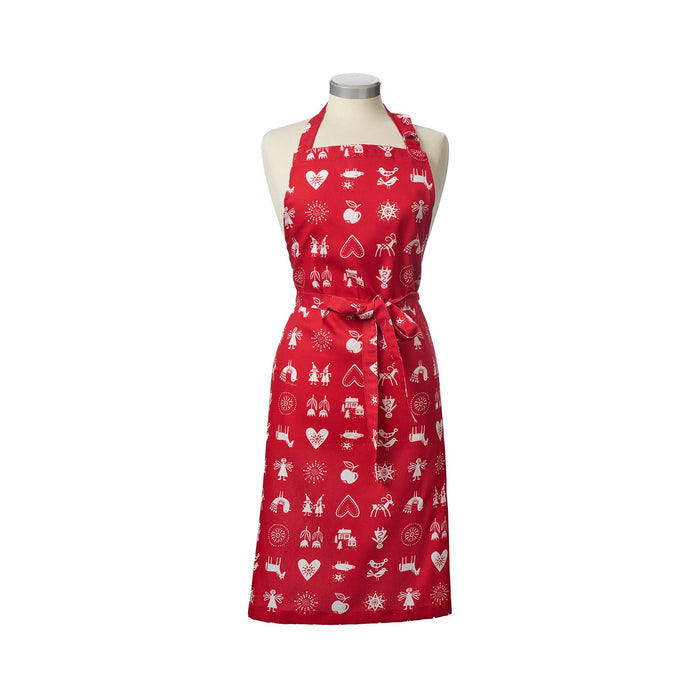 klippan yllefabrik Lotta's Christmas apron Red