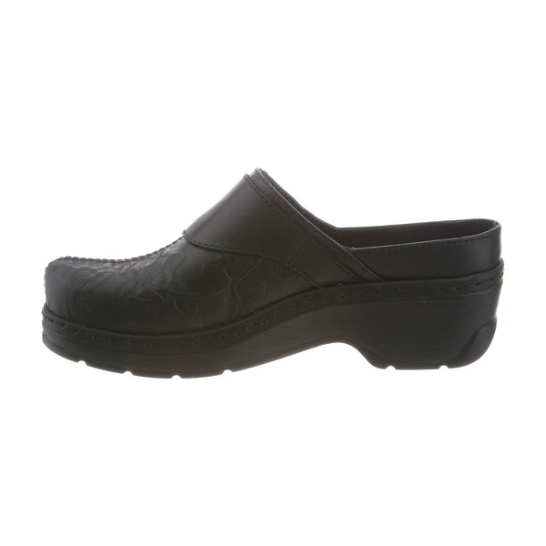 Klogs Austin Black Floral Tooled