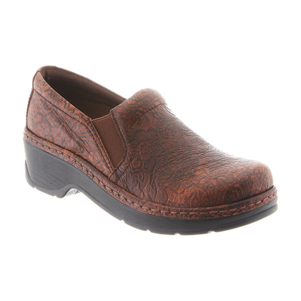Klogs Naples Brown Floral Tooled