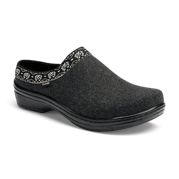 Klogs York Black Faux Wool - Final Sale