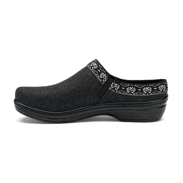 Klogs York Black Faux Wool - Final Sale