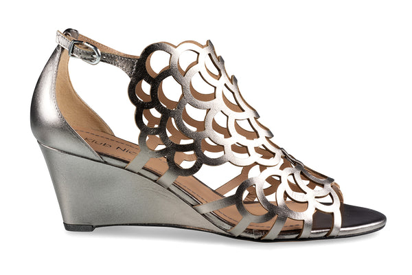 Klub Nico Millie Wedge Footwear Gunmetal Leather