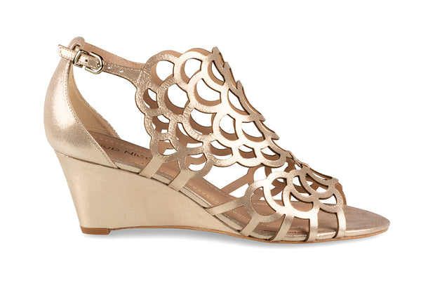 Klub Nico Millie Wedge Footwear Champagne Gloss Leather