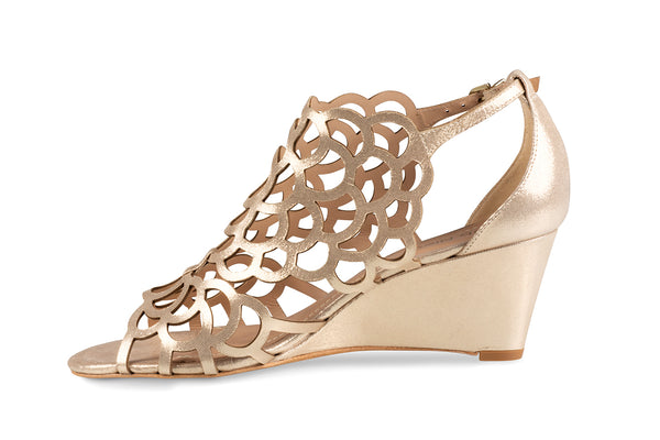 Klub Nico Millie Wedge Footwear Champagne Gloss Leather