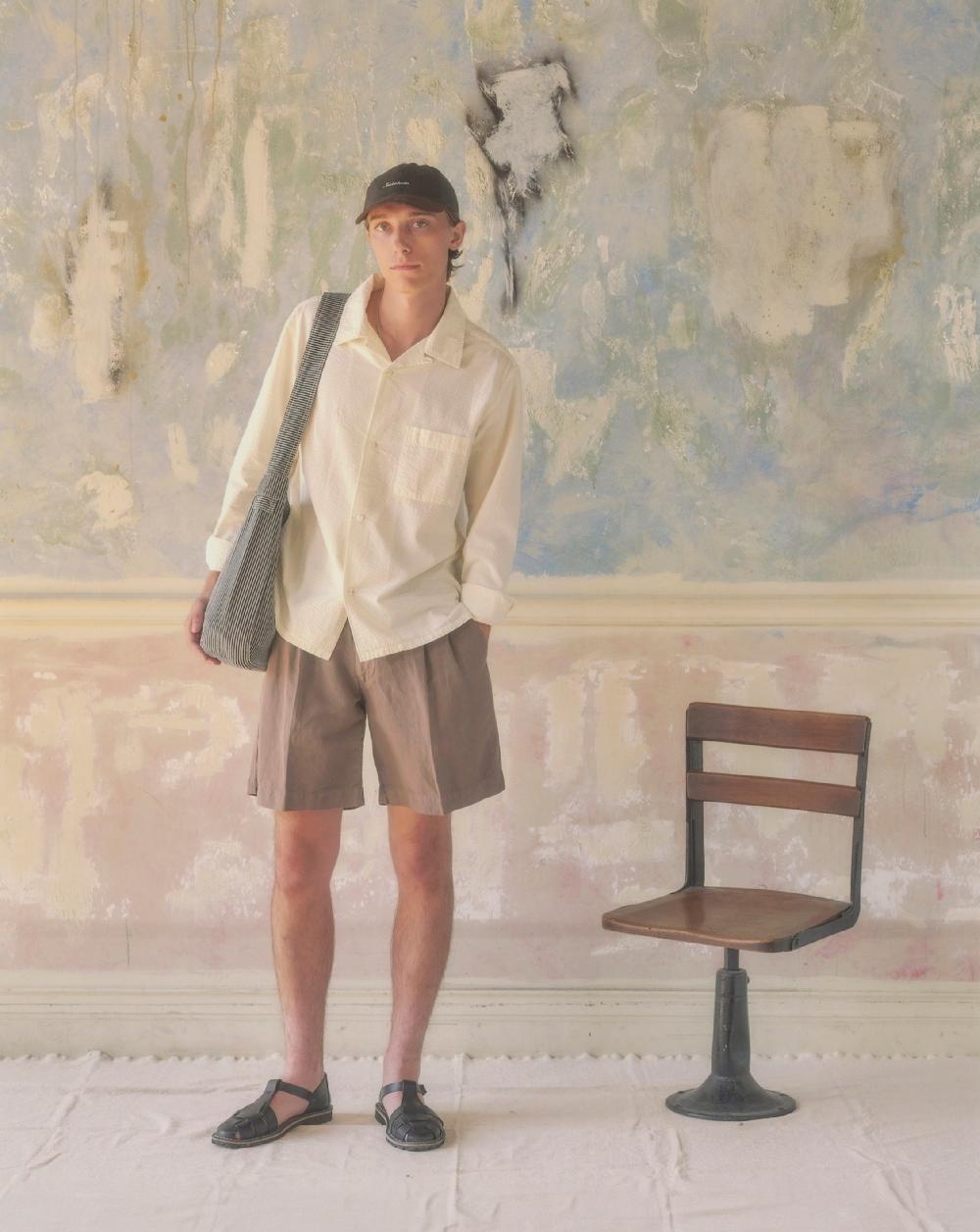 Knickerbocker Script Cotton & Linen Cap