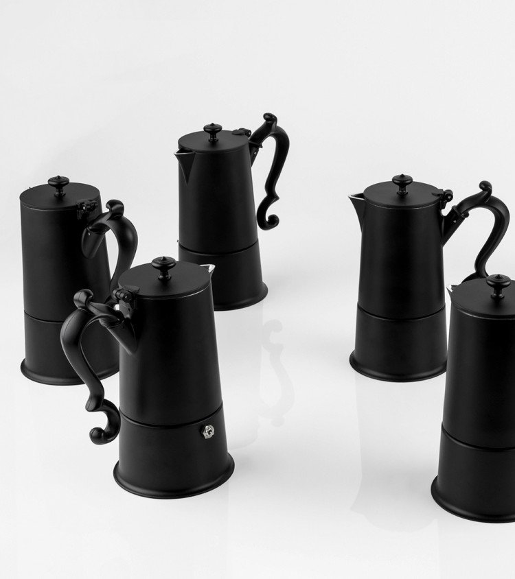 Knindustrie Lady Anne Black Caffettiera