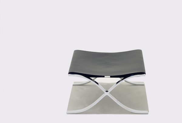 Knoll Barcelona® Stool With Cowhide Sling