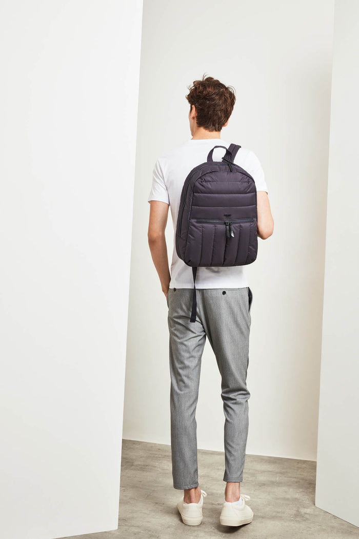 Knomo 15" Laptop Backpack In Black Quilted