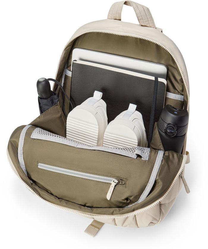 Knomo 15" Laptop Backpack In Portland Stone Quilted