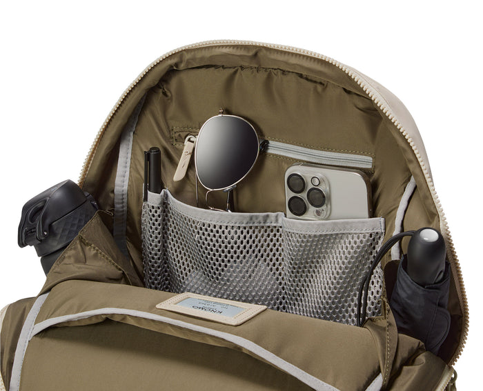 Knomo 15" Laptop Backpack In Portland Stone Quilted