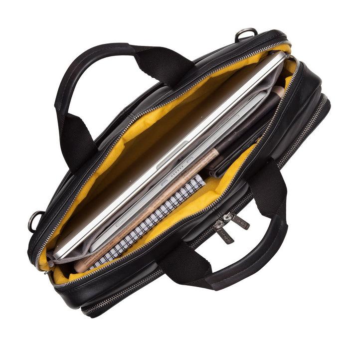 Knomo Leather Laptop Briefcase - 15"