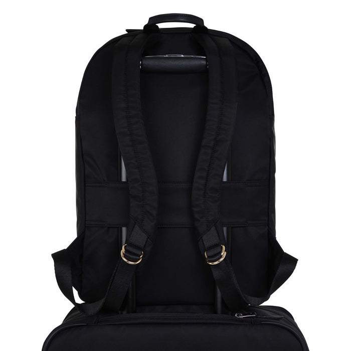 Knomo Large Laptop Backpack In Black With Gold Hardware