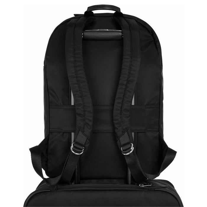 Knomo Large Laptop Backpack In Black With Silver Hardware