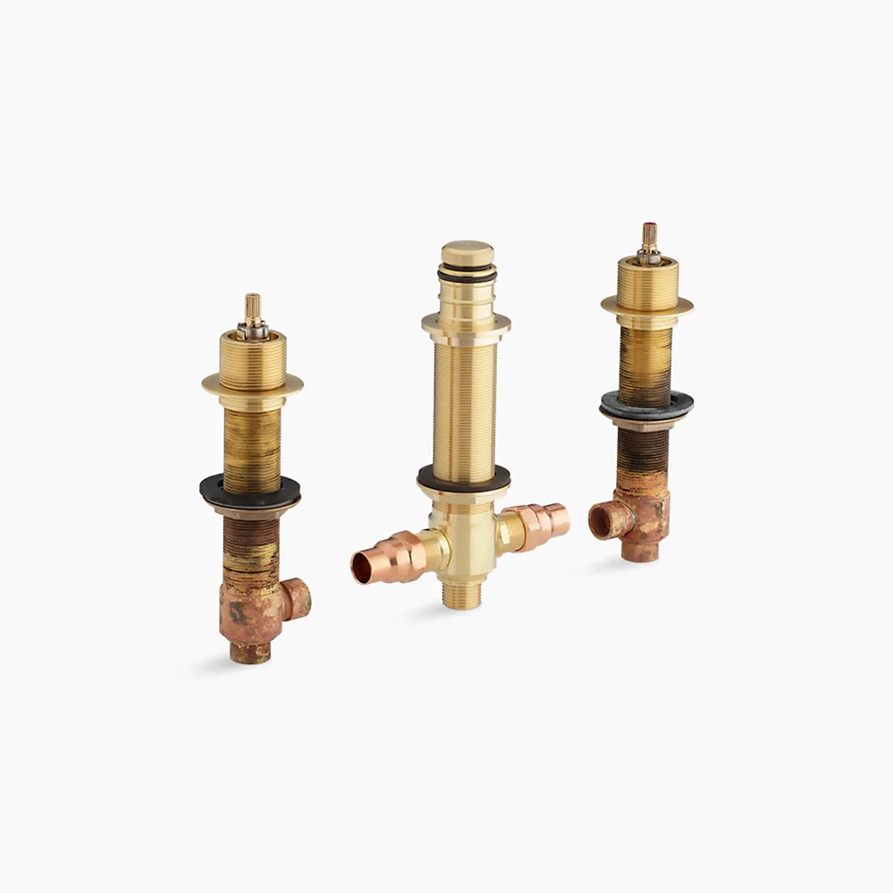 kohler 1/2" ceramic high-flow valve system with diverter for finished-deck or rim-mount installation only